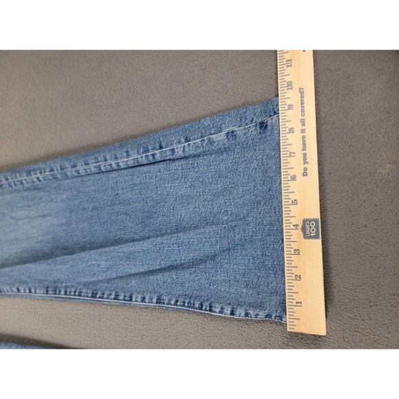 GAP Jeans Womens 6/28R Blue 70s Flare High Rise Stretch Denim Boho Hippie - Picture 4 of 13